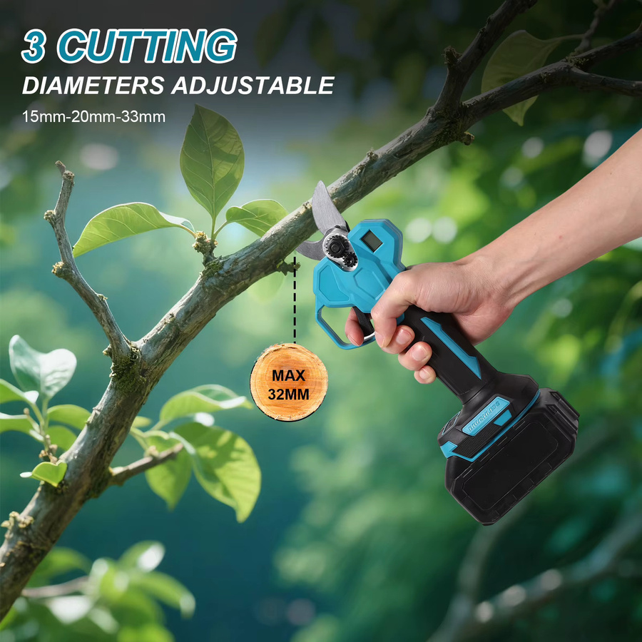 2-in-1 Akku-Gartenwerkzeug Set mit bürstenloser Kettensäge und Heckensäge, blau, kompatibel mit Makita LXT 18V - Bild 2