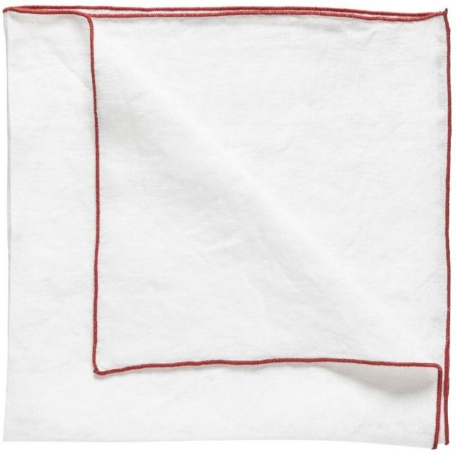 Costa Nova Serviette Bella aus 100 % Leinen in Rot, 6er Pack, B/L/H: 50 x 50 x 5 cm - Bild 1