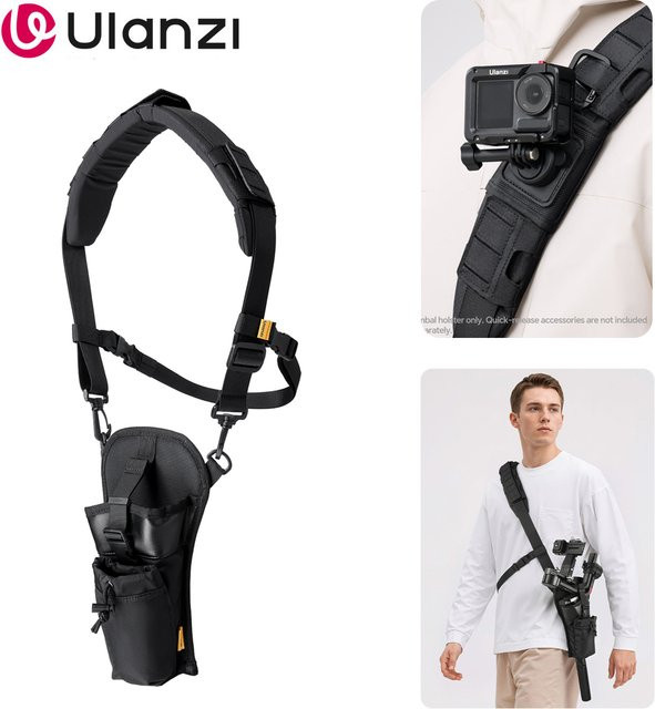 Ulanzi CB01 Kamerastabilisator Schulterholster Tragbare Tasche in Schwarz für DJI Ronin Gimbal RS3 Mini, RS3, RS4 Mini und RS4Pro mit Nackengurt - Bild 1