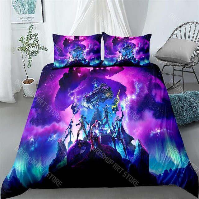 Bettwäscheset Lodestar mit Bettbezug und Kissenbezug für Kinder und Erwachsene, Farbe: Lila, B/H: 135 x 200 cm - Bild 1