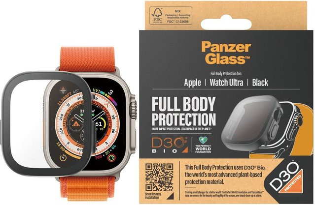 PanzerGlass Schutzglas für Full Body Watch Ultra 49 mm in Schwarz - Bild 1
