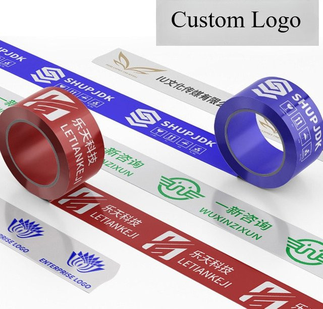 7 Rollen Klebebänder mit individuellem Logo-Druck für Kartonboxen und Verpackungen, Breite: 44 mm, transparent und mehrfarbig - Bild 1