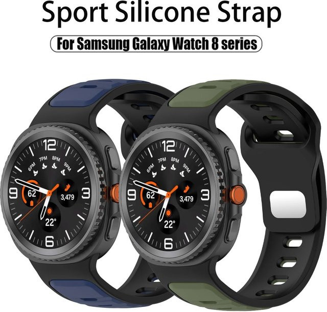 Uhrenarmband Silikon, Schwarz, Samsung Galaxy Watch 8, Unisex - Bild 1