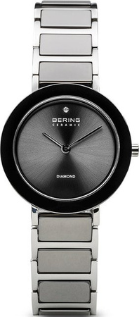 Bering Damenuhr, Quarz, Edelstahl, Grau, 29 mm, 5 ATM