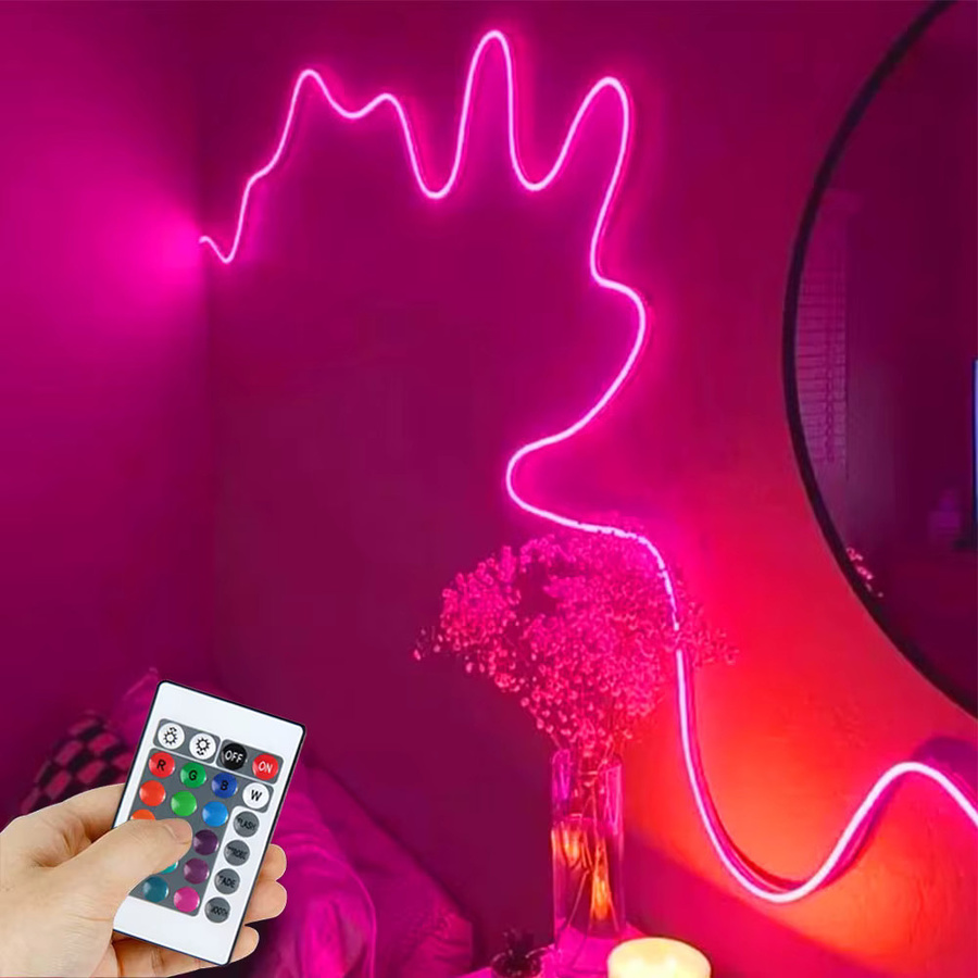 Acosh Neon LED Streifen RGB Multicolour 5m USB 5V IP65 Wasserdicht mit Controller und Fernbedienung - Bild 3
