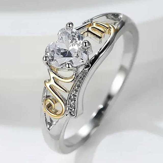 Huitan Damenring, Bicolor, Zirkonia - Bild 1