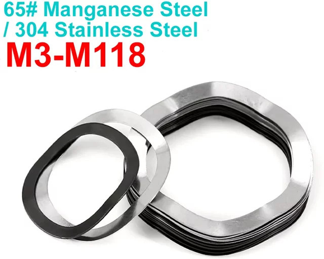 Zimir Wellenscheiben aus Manganstahl in Silber, Federscheiben als Dichtung für M3 bis M118 - Bild 1
