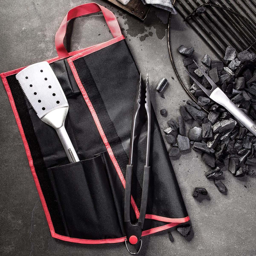 FMprofessional BBQ Werkzeugtasche in Rot und Schwarz - Bild 2