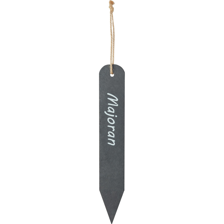 Kräuterstecker Majoran aus Steingut in Natur, H x B x T: 21 x 3,3 x 0,5 cm - Bild 2
