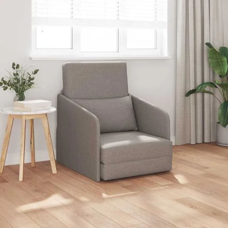 Vidaxl Schlafsofa Modern in Taupe Meliert aus Stoff, B/T/H: 65 x 80 x 83 cm - Bild 1