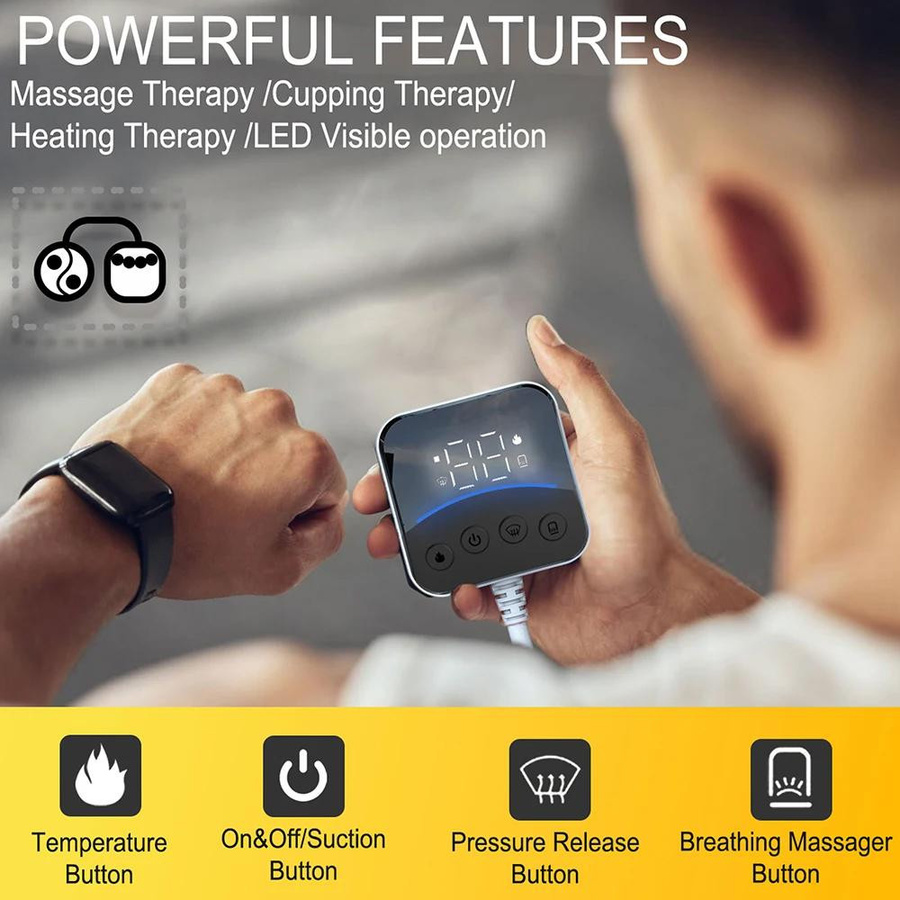 Intelligenter LCD Visueller Vakuum-Schröpfmassagegerät mit Fernbedienung - Bild 6