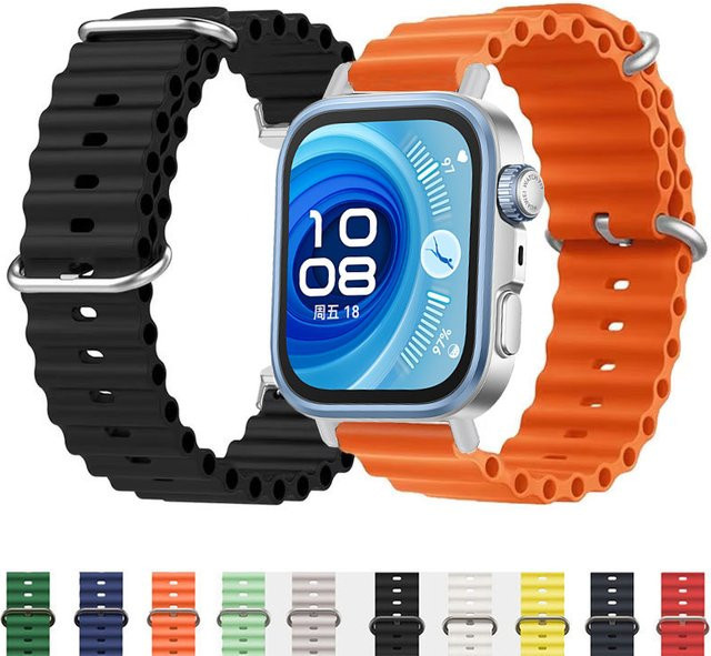 Aiss Uhrenarmband Silikon, Huawei Watch Fit 3 4 4 Pro - Bild 1