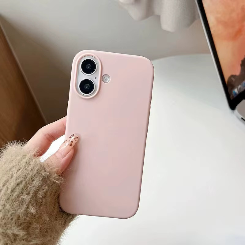 Ricestate Flüssigsilikon Handyhülle für iPhone in Blau und Pink, buntes Cover für verschiedene iPhone Modelle - Bild 1