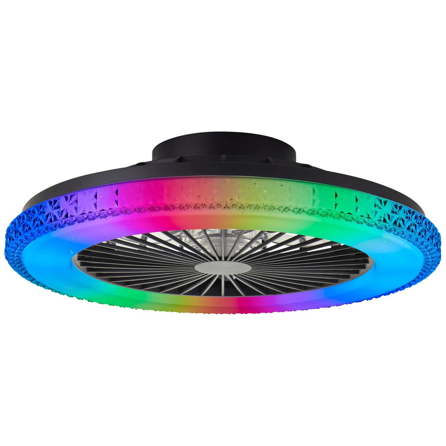 Brilliant Badria LED-Deckenleuchte mit Ventilator und Fernbedienung Schwarz Durchmesser: 49 cm - Bild 2
