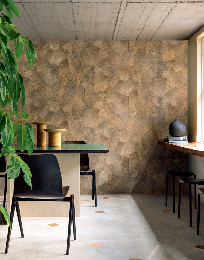 Élitis Tapete Pampa VP 967 05 in Beige und Braun mit Animal Print Design aus Vlies und Vinyl - Bild 1