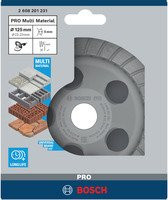 Bosch Diamanttopfscheibe Best for Universal Turbo Schleifscheibe für Beton, Gelb/Grau, Durchmesser: 125 mm, Bohrung: 22,23 mm, Dicke: 12,5 mm - Bild 2