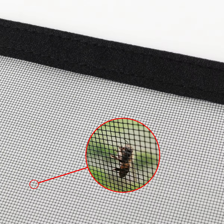 TranquilTouch Moskitonetz als Fenstergitter Ersatz in Schwarz mit selbstklebendem Klettverschluss - Bild 2