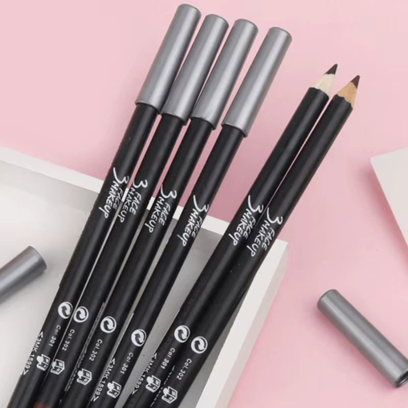 Eyeliner- und Augenbrauenstift-Set, schwarz, natürliches Finish, Unisex - Bild 4
