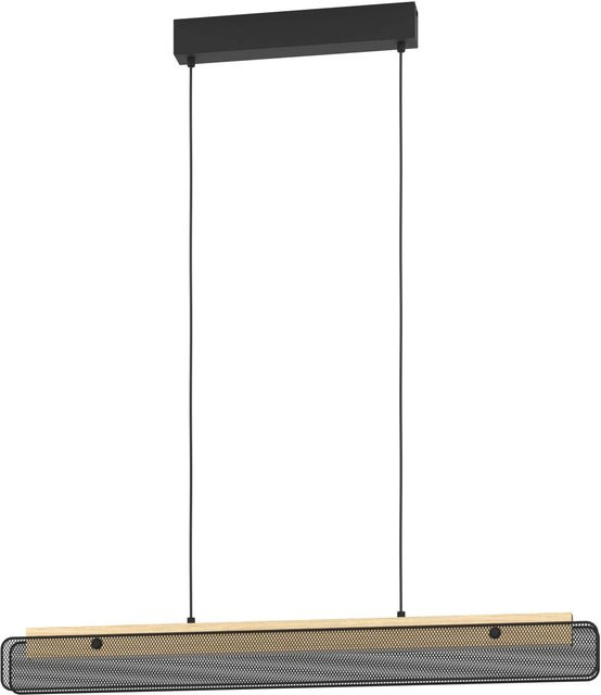 Eglo LED-Pendelleuchte Kokomo-Z RGB/CCT in Schwarz-Braun aus Gummibaum-Holz, Länge: 99,7 cm, Breite: 10,5 cm, Höhe: 10,5 cm - Bild 1