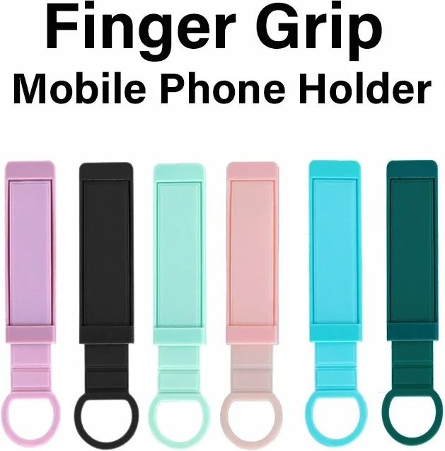 Luxuriöser universeller Handyhalter mit Handgelenkband und Finger Grip in Pink - Bild 1