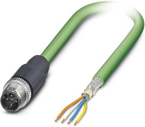 Phoenix Contact 1416251 Sensor-Aktor-Steckverbinder M12 Stecker gerade grün 4-polig 2,00 m - Bild 1