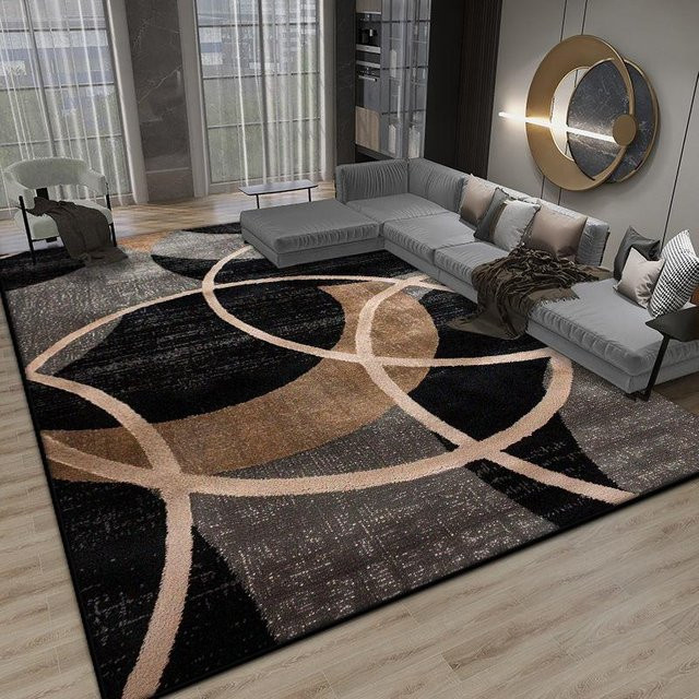 Karpetti Wohnzimmerteppich Nordisch Abstrakt, Flauschiger Weicher Teppich für Schlafzimmer und Büro, Rutschfest und Waschbar, B/T: 100 x 160 cm - Bild 1
