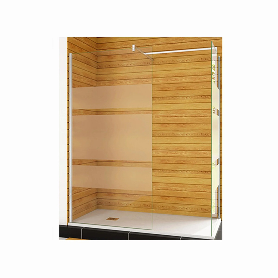 Duschparadies Walk-in Duschkabine aus satiniertem Nano-Glas mit Streifen, B/T/H: 110 x 90 x 190 cm, inklusive 2 Stabilisierungsstangen - Bild 2