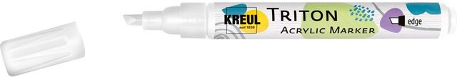 KREUL Triton Acrylic Marker edge Permanent Acrylmarker mit Keilspitze in Weiß - Bild 1