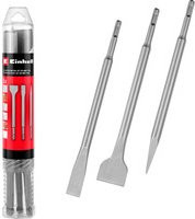Einhell SDS-plus Meißel-Set aus Stahl, 3-teilig, silber, Länge: 250 mm - Bild 1
