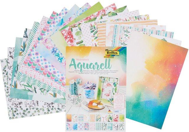 Motivblock Aquarell von folia in Multicolor - Bild 1