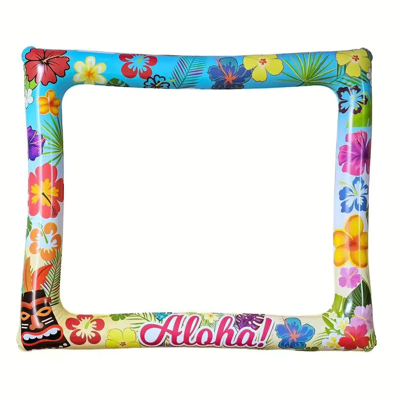 ZQNYCY Aufblasbarer Fotobox-Rahmen Hawaiianischer Aloha Stil in Multicolour für Sommer- und Strandpartys oder Hochzeiten - Bild 3