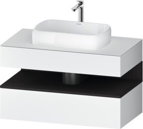 Duravit Waschtischunterschrank Qatego Wandmontage Grau/Weiß Matt B/T/H: 100 x 55 x 60 cm - Bild 1