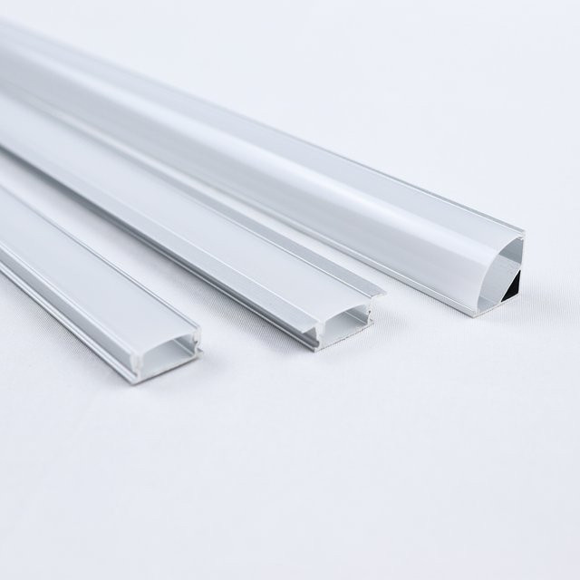 CENFAYA LED Aluminiumprofil Set für 5050 und 2835 LED-Streifenleuchten in U-Form mit Abdeckung in Weiß oder Schwarz, Länge pro Stück: 0,5 m - Bild 1