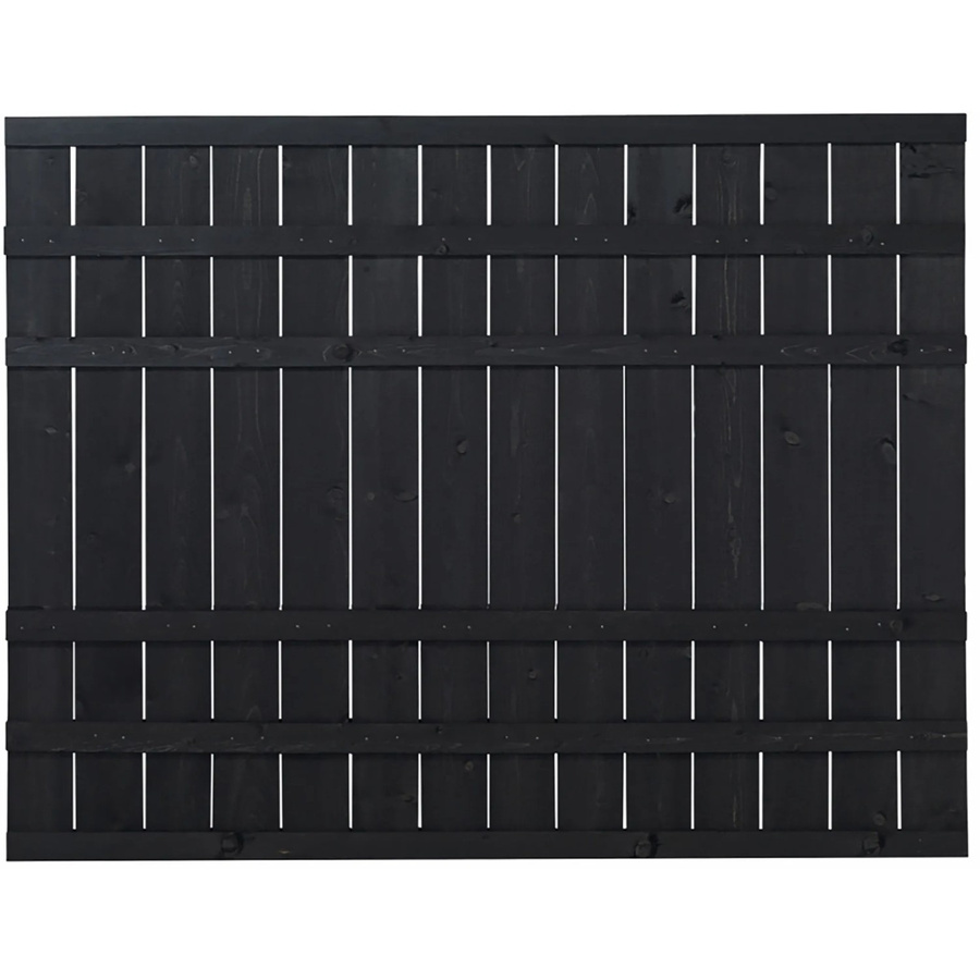 Plus Sichtschutzzaun Rustik aus Nadelholz in Schwarz, Höhe: 180 cm, Breite: 138 cm - Bild 2