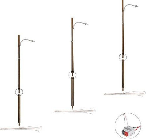 Woodland Scenics H0 Holzmastleuchte einfach WJP5630 3er Pack