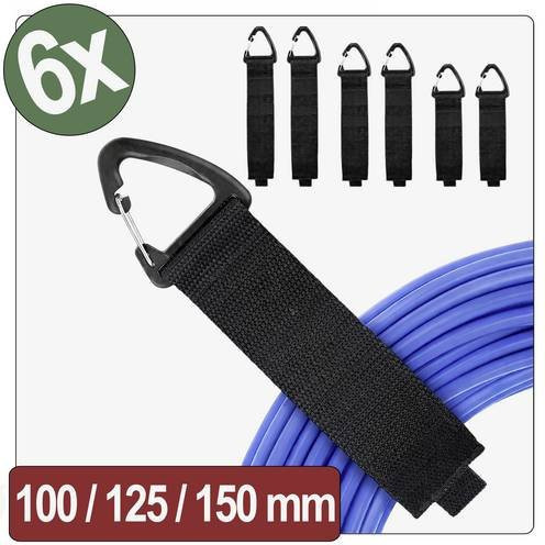 Quadrios 26CA802 Klett-Gurt Schwarz 6er Set - Bild 1