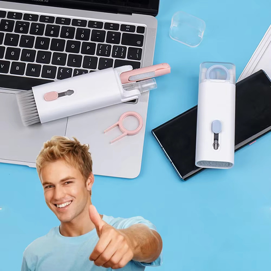 7-in-1 Tastatur-Reinigungsset in Weiß für Laptop, Tastatur und AirPods mit Tastenkappen-Abzieher - Bild 2