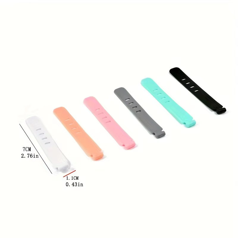 Chic Rain Kabelorganisator aus Silikon, 20 Stück tragbare wiederverwendbare Kabelbinder in Multicolour für Schreibtisch, USB-Ladekabel und Kopfhörer - Bild 2