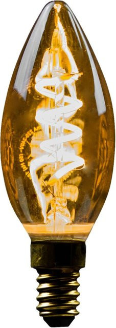 Blulaxa LED-Filamentlampe Vintage Kerzenlampe E14 Warmweiß Transparent Gold/Messing - Bild 1