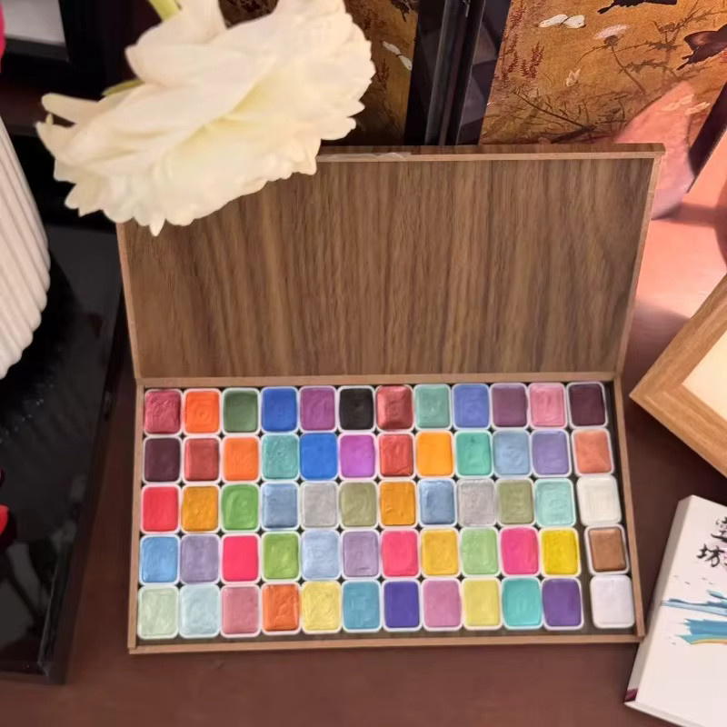 Aquarell-Farben Set mit Holzbox in Multicolour für Schule und Kunst - Bild 5