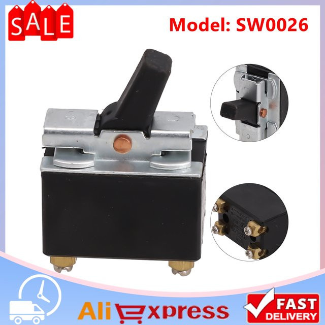 Vibratite Druckschalter SW0026 für Winkelschleifer in Schwarz, AC250V 5A - Bild 1