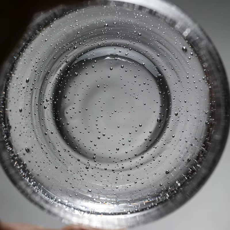 Handgeblasener runder Glasbecher Tumbler aus transparentem Glas für Whiskey, Champagner und Cocktails - Bild 2