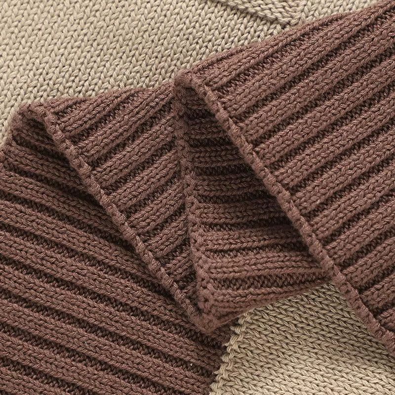 Mimixiong Baby-Baumwolldecke für Neugeborene und Kinderwagen, gestrickt, kariert, B/H: 90 x 70 cm - Bild 5