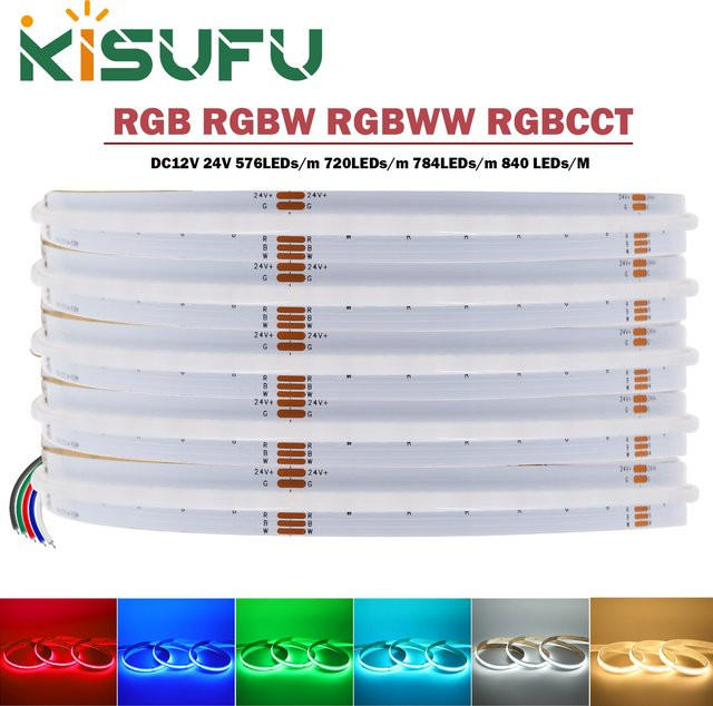 KISUFU FCOB LED-Streifen RGBWW dimmbar in Multicolour - Bild 1