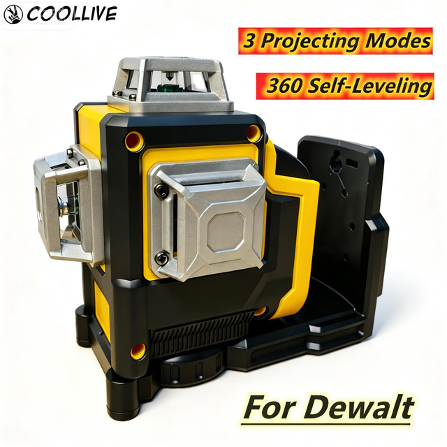 DeWalt Akku-Laser-Nivelliergerät für 20V und 18V mit 12 Linien, 360 Grad Projektion, selbstnivellierend, horizontal und vertikal, Kreuzlinienwerkzeug - Bild 1