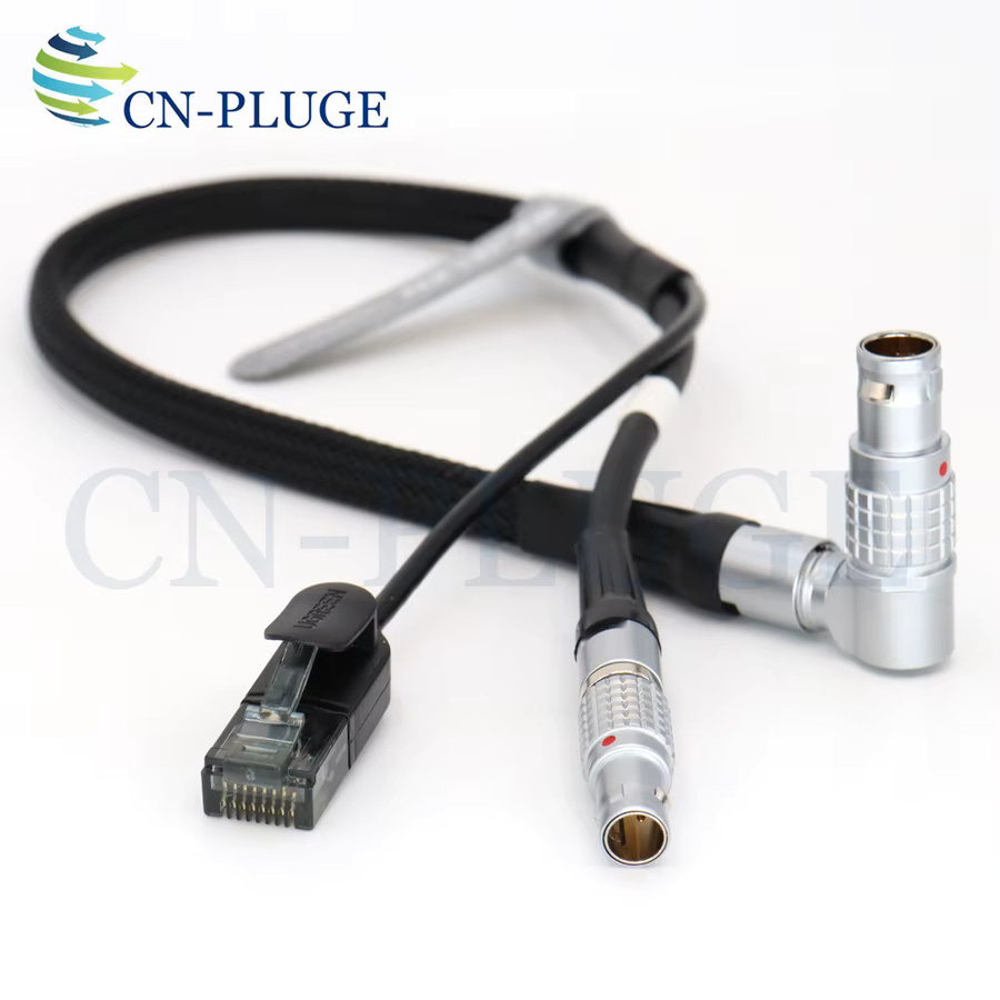 ARRI ALEXA Kamerasteuerung Kabel: 10-poliger ARRI ALEXA Stecker auf RJ45-Ethernet Stecker inklusive 2-poligem 24 V Y-Kabel, Schwarz - Bild 3