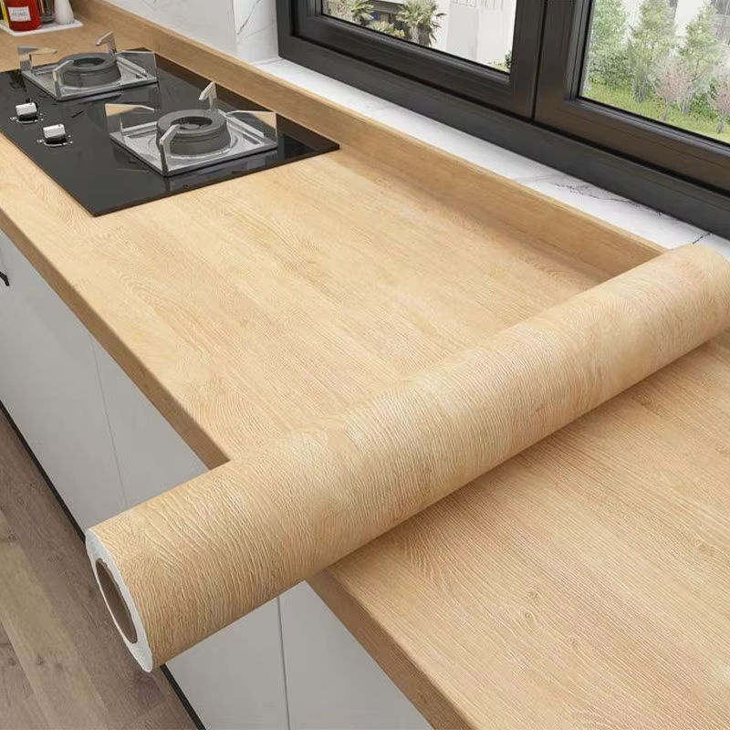 Selbstklebende Wandtapete in Holzoptik von ctzsoop, Farbe Braun, Breite: 40 cm, Öl- und Schimmelresistent - Bild 2