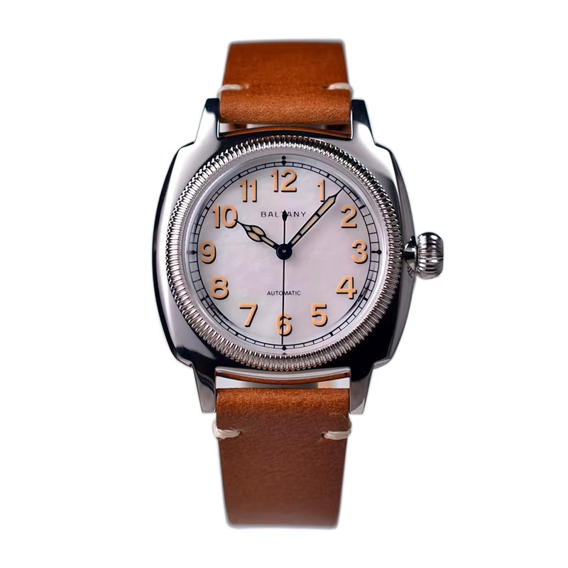 Baltany Armbanduhr, Herren, Automatik, Edelstahl, 36 mm, eckig, grau - Bild 3