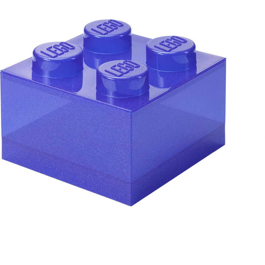 LEGO Storage Brick 4 mit Glitter-Deckel Aufbewahrungsbox - Bild 1