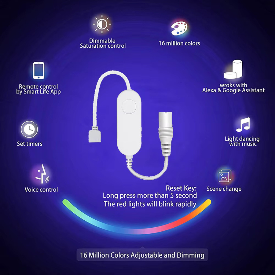 Tuya Zigbee Smart LED-Controller Dimmer für einfarbige, CCT, RGB, RGBW und RGB+CCT LED-Streifen, kompatibel mit App, Alexa und SmartThings - Bild 4